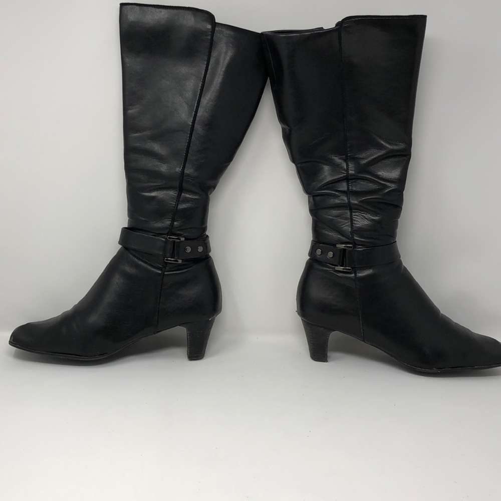 Liz Claiborne Boots Faux Leather High Heel Size 9